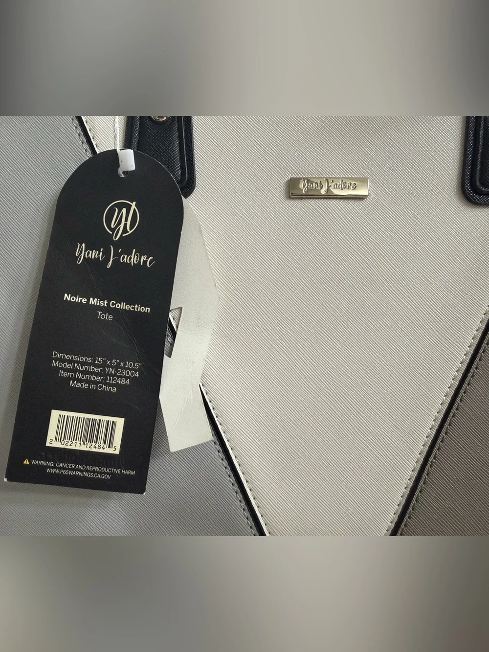 NEW Tote Purse Yani J'Adore large Norie Mist Collection Zippered w/ Strap
